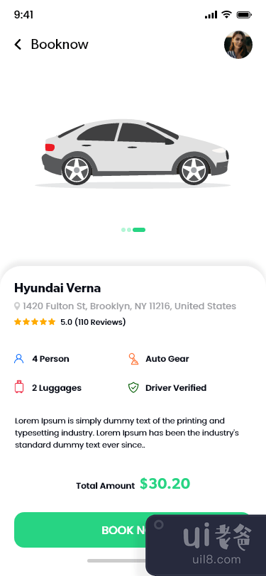 租车应用界面(Car Rental App UI)插图1