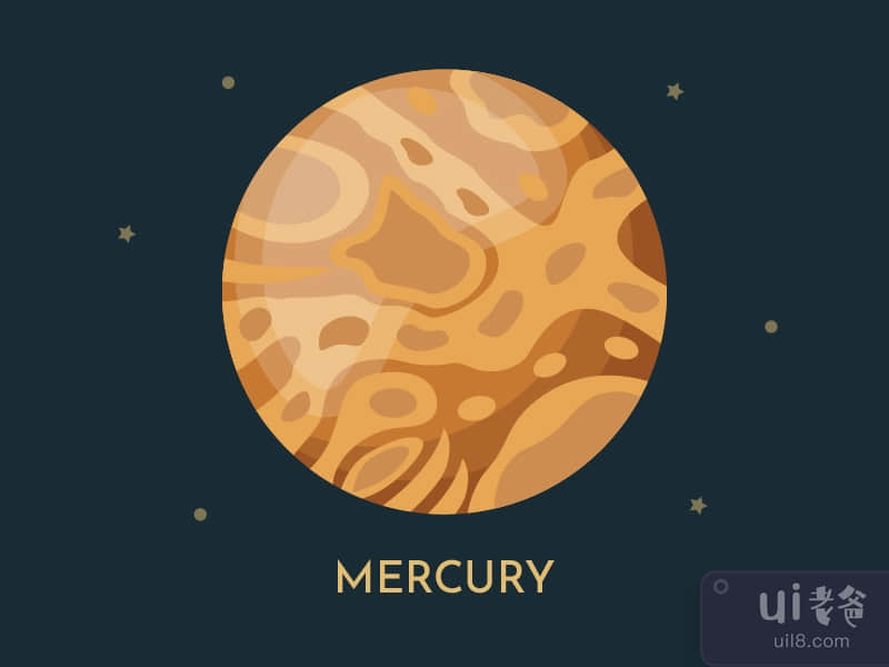 Mercury Planet Vector