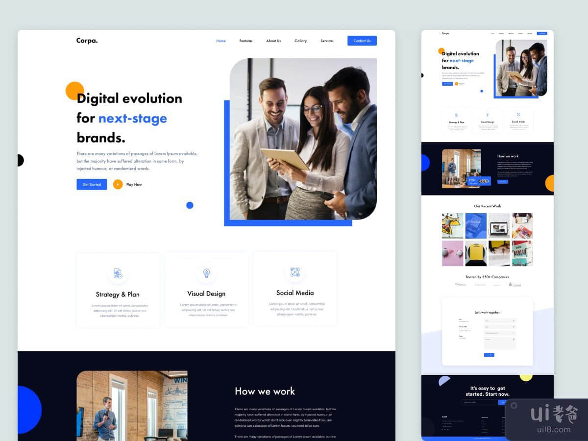 Corpa - 企业网站登陆页面(Corpa - Corporate Website Landing Page)插图2