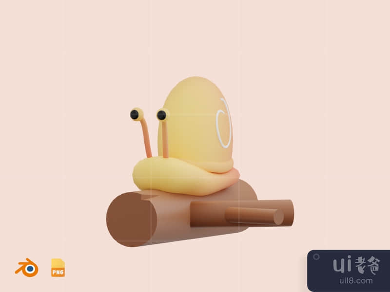 Snail - Cute 3D Animal (front)