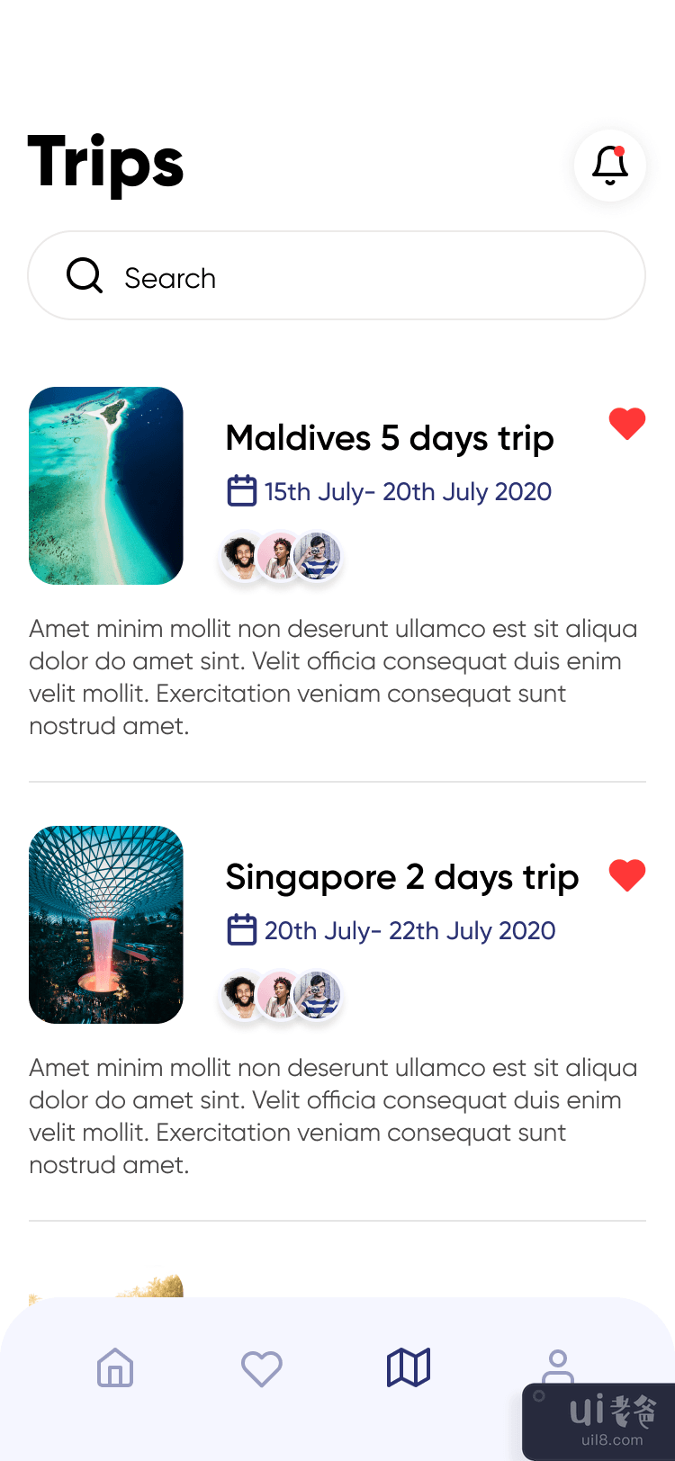 旅游应用 UI 套件(Travel App UI kit)插图1