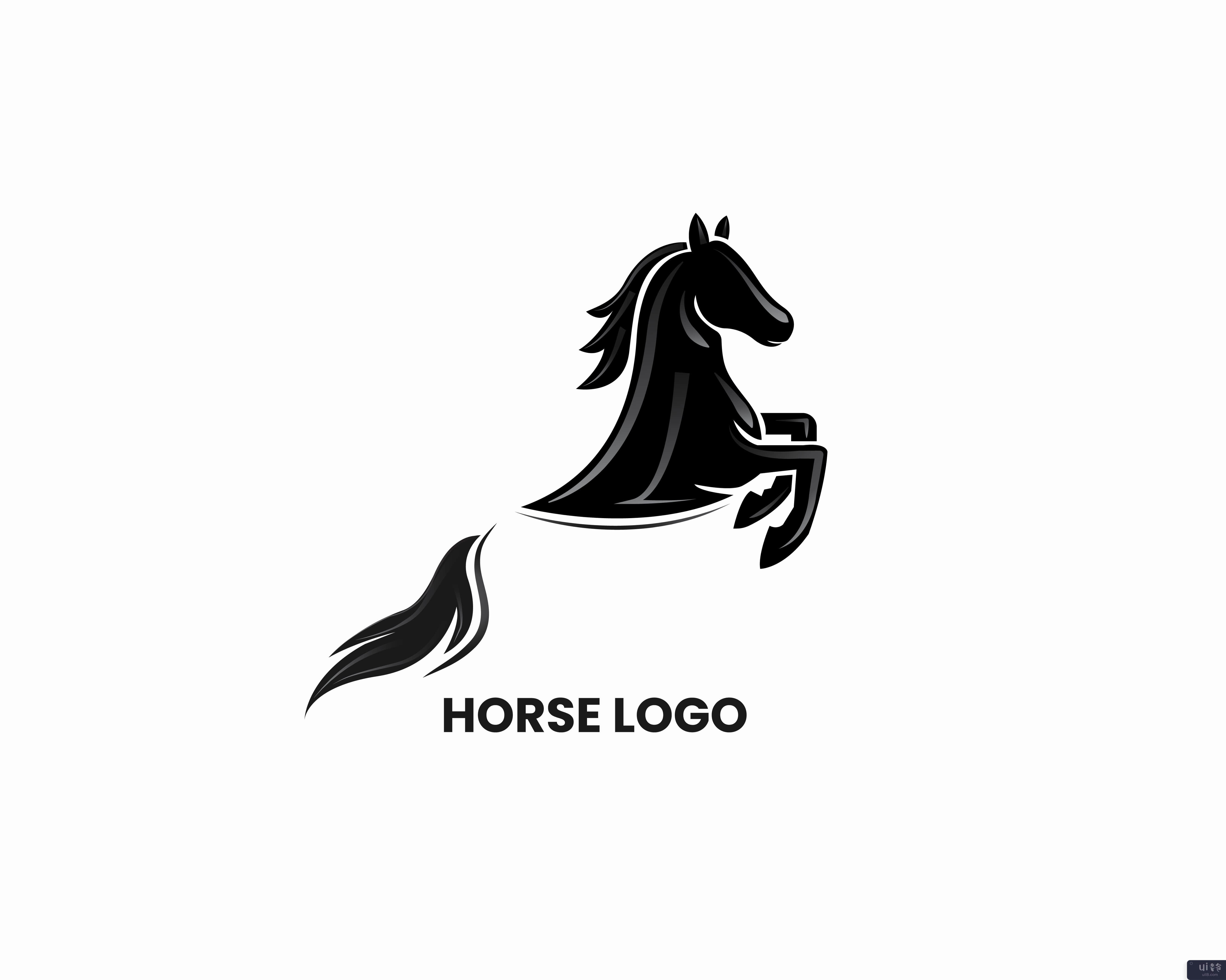 马标志模板设计(Horse Logo Template Design)插图