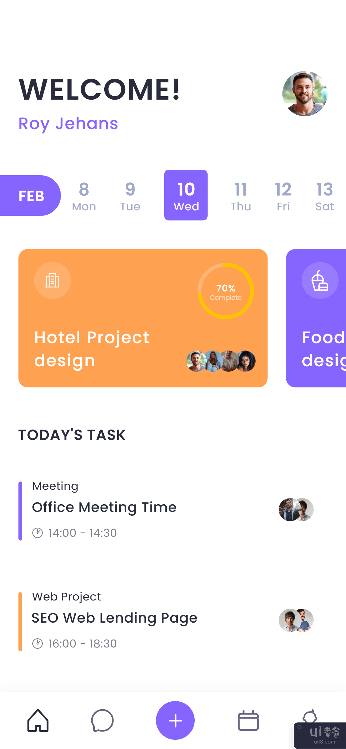 团队合作应用程序设计(Team Work App Design)插图