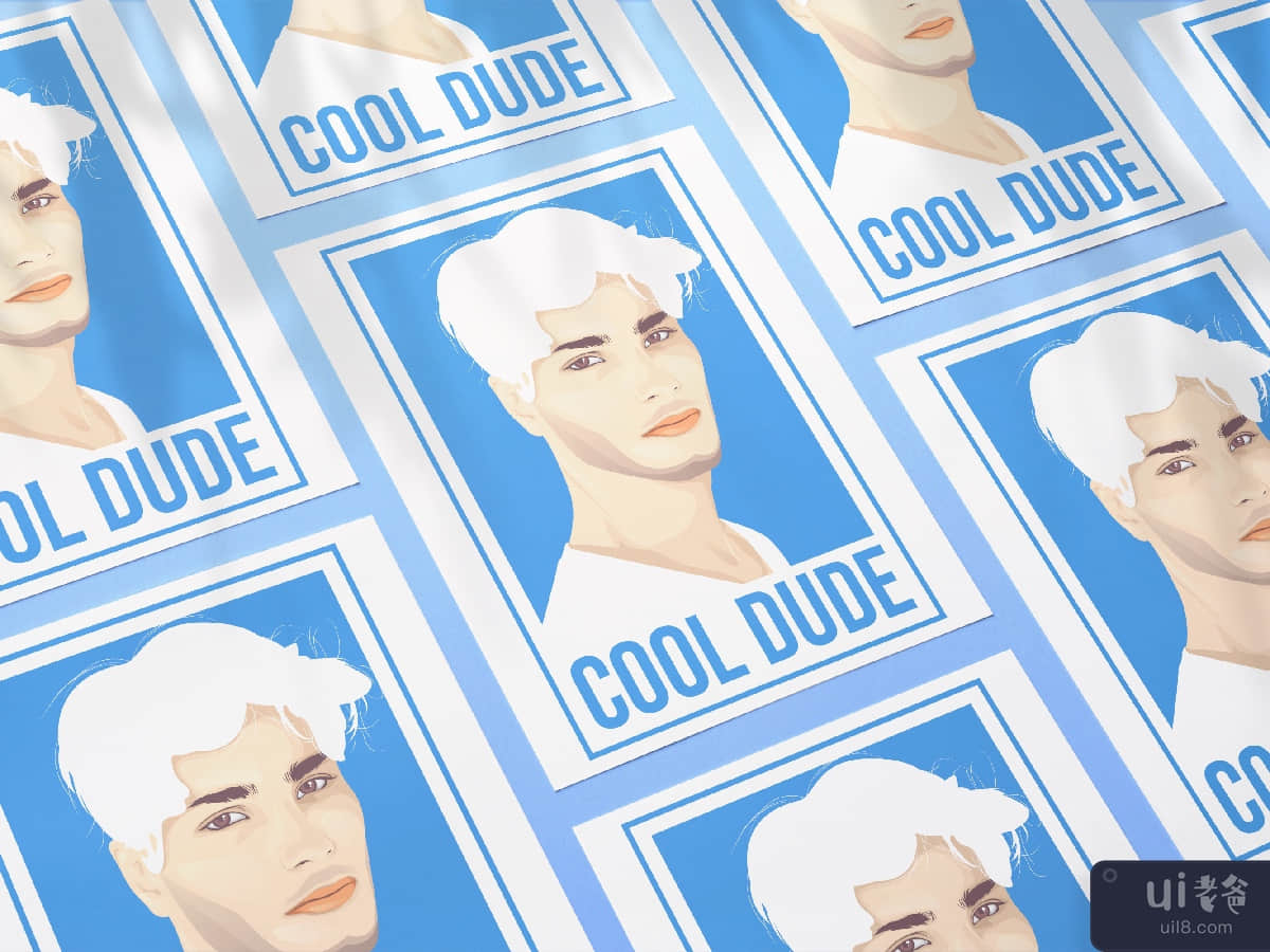 Cool Dude Poster Realistic Illustration