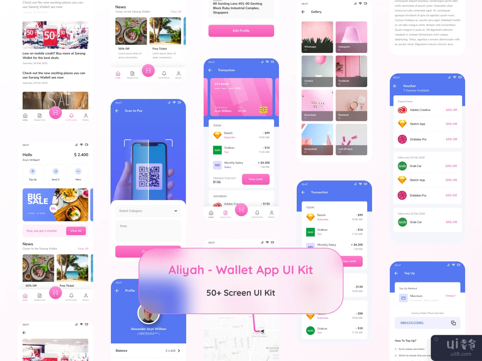 Aliyah - Wallet App UI Kit