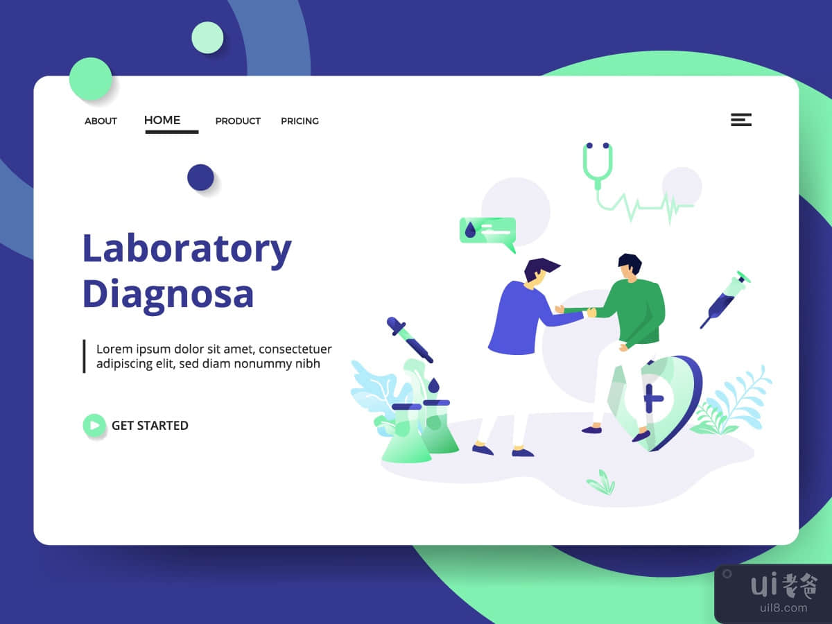 Landing page Laboratory Diagnosa