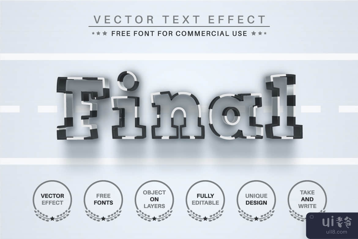 Drive - 可编辑的文本效果，字体样式(Drive - Editable Text Effect, Font Style)插图
