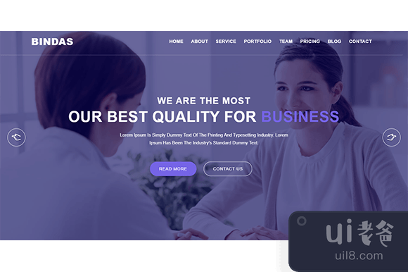 商业网站登陆页面模板(Business Website Landing Page Template)插图