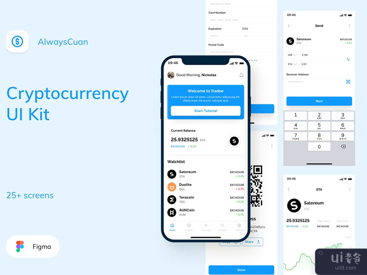 AlwaysCuan - Cryptocurrency Mobile App UI Kit