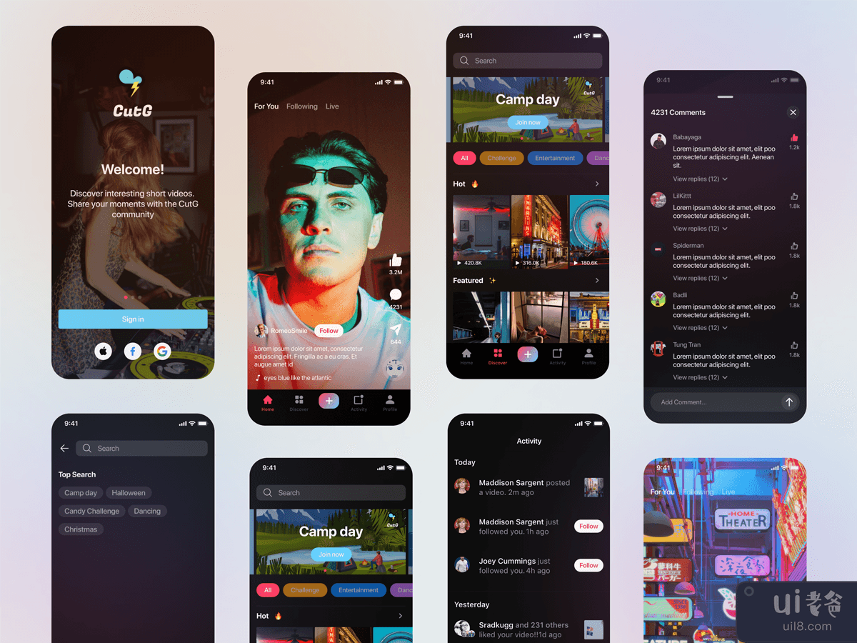 CutG Social Video - UI_UX Design