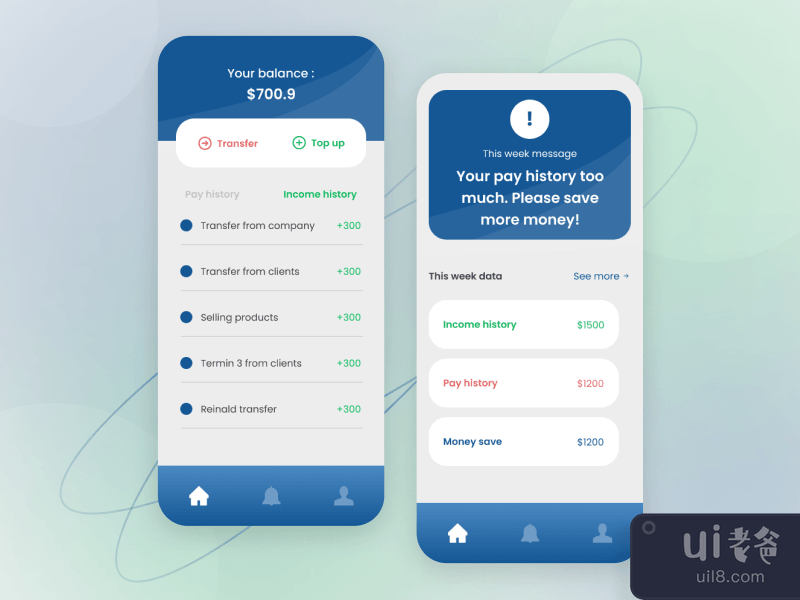 钱包应用概念(Wallet app concept)插图3