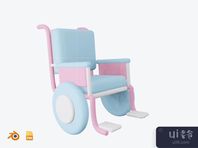 Wheelchair - 3D Medical Health icon pack