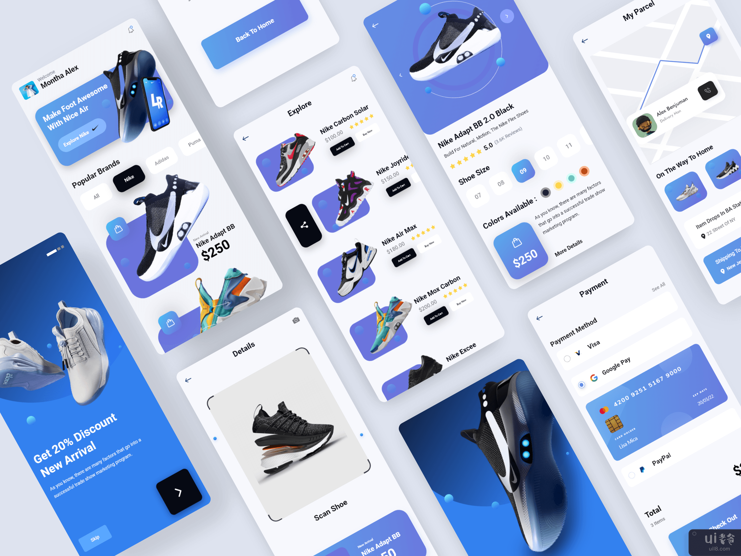 运动鞋移动应用设计（轻量版）(Sneakers Mobile Application Design (Light Version))插图1
