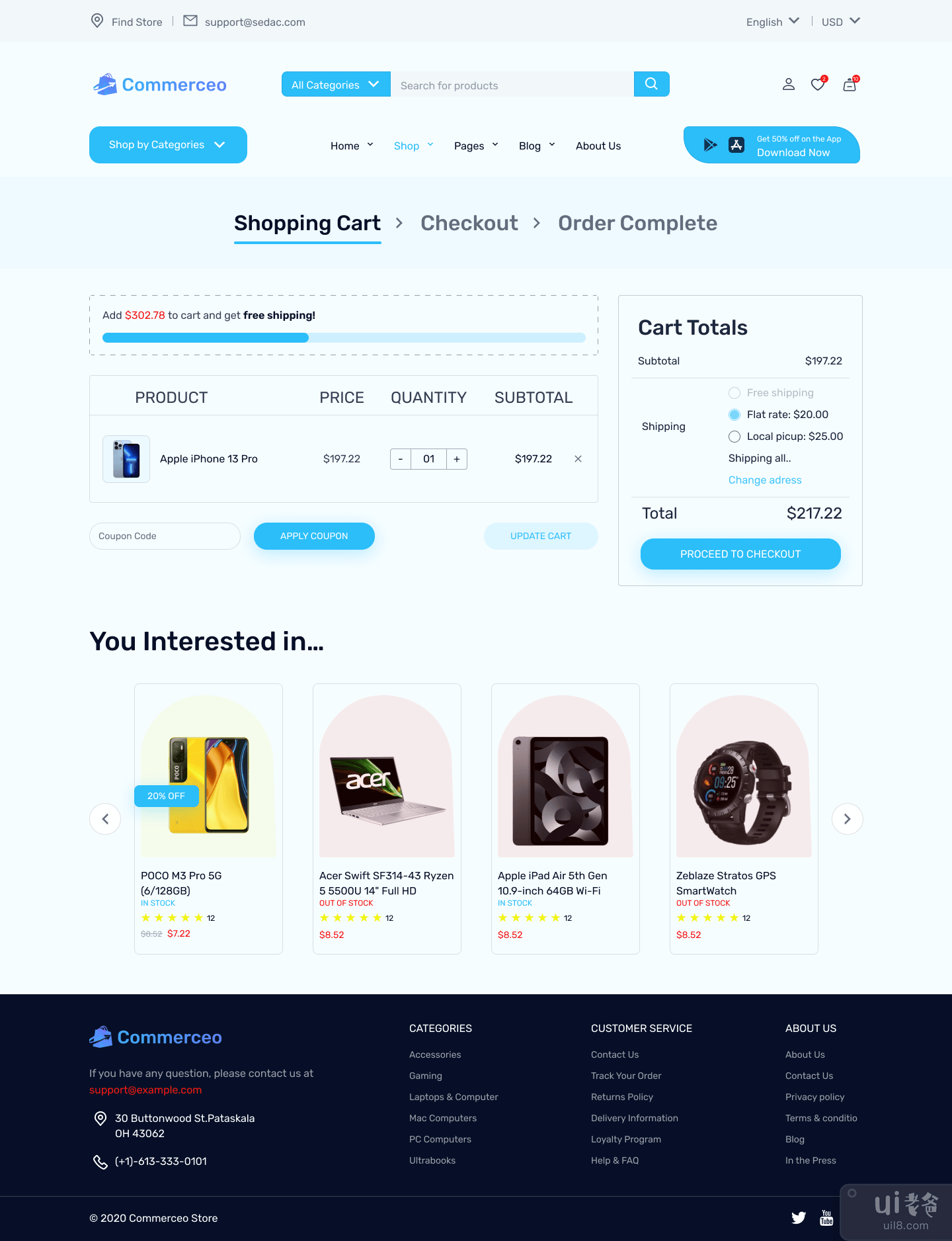 Commerceo-电子商务 Figma UI 模板(Commerceo- eCommerce Figma UI Template)插图3