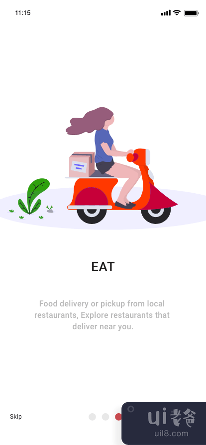 食品应用程序入职屏幕(Food App Onboarding Screens)插图