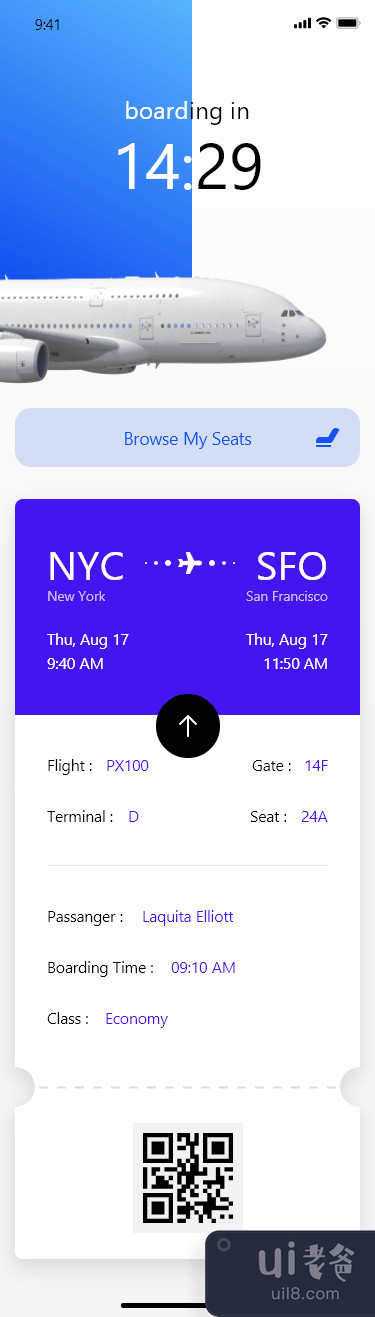 机场应用程序 UI 套件(Airport App UI Kit)插图3