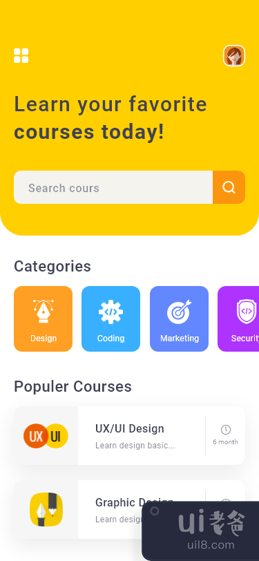 设计课程 App UI 设计(Design Courses App UI Design)插图1