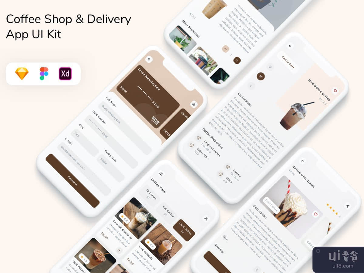 Coffee Shop & Delivery App UI Kit