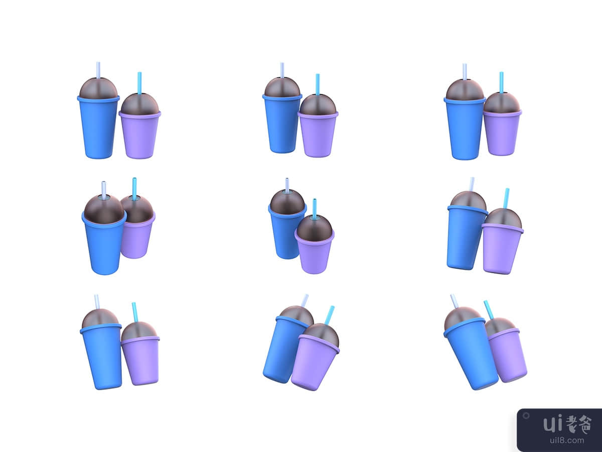 Cups 3D icon