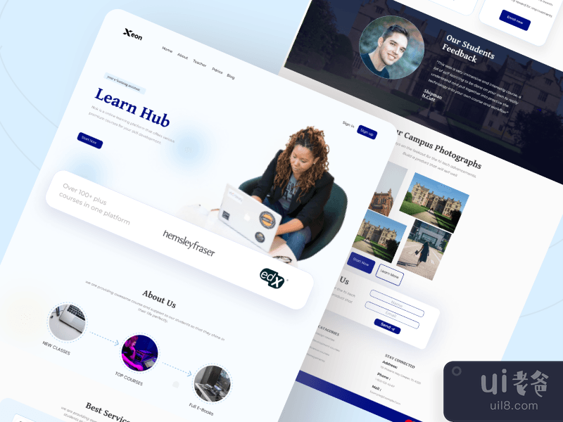 E-learning - Landing page