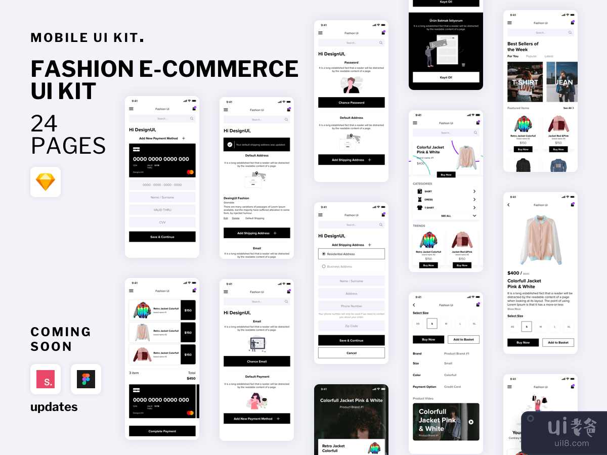 Fashion E-Commerce UI Kit [iPhone XS]