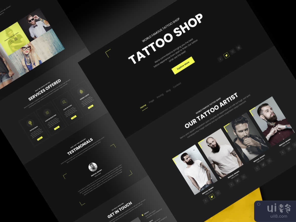 Tattoo Shop Template Design