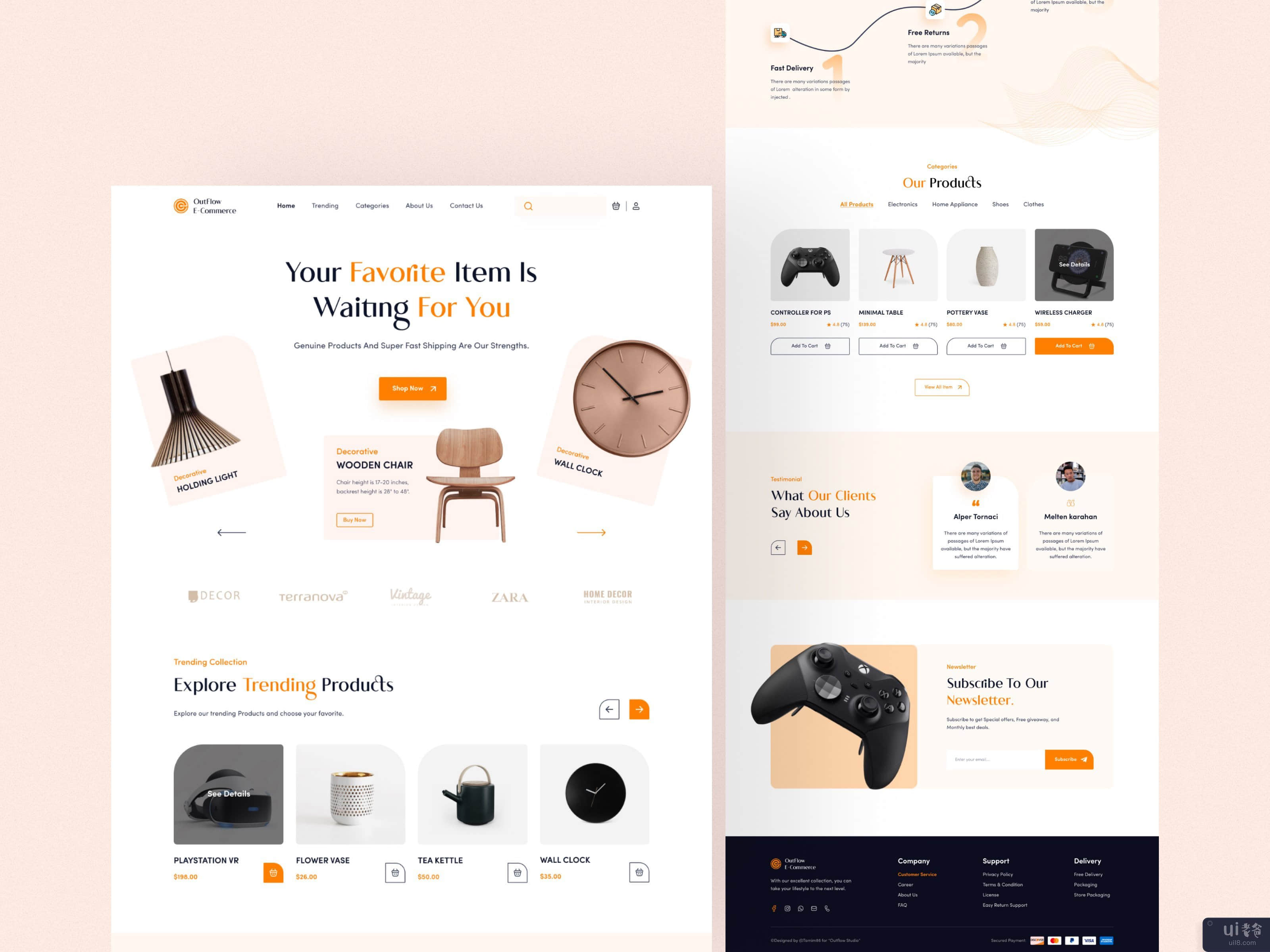 OutFlow电子商务网站模板(OutFlow E-Commerce Website Template)插图