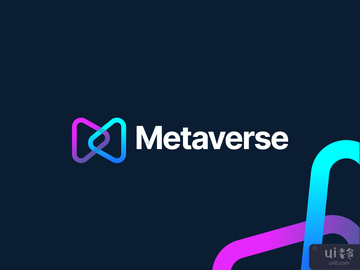 Metaverse Logo Design - Creative M 现代标志 - Infinity - Meta world(Metaverse Logo Design  - Creative M modern logo - Infinity - Meta world)插图
