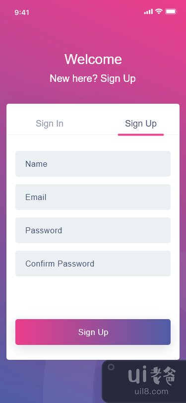 登录 - 移动设备注册页面设计(Sign in - Sign up Page Design for Mobile)插图2