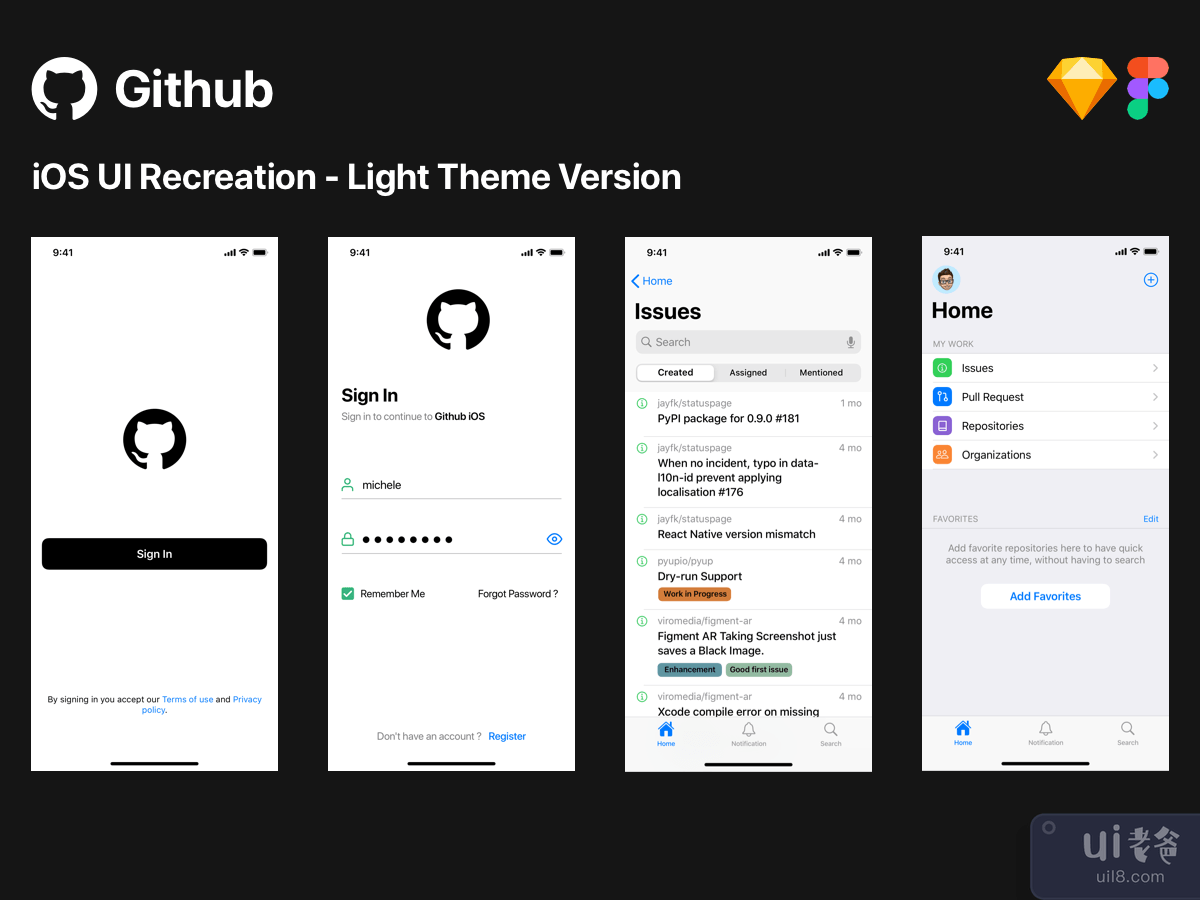 Github iOS UI 娱乐(Github iOS UI Recreation)插图4
