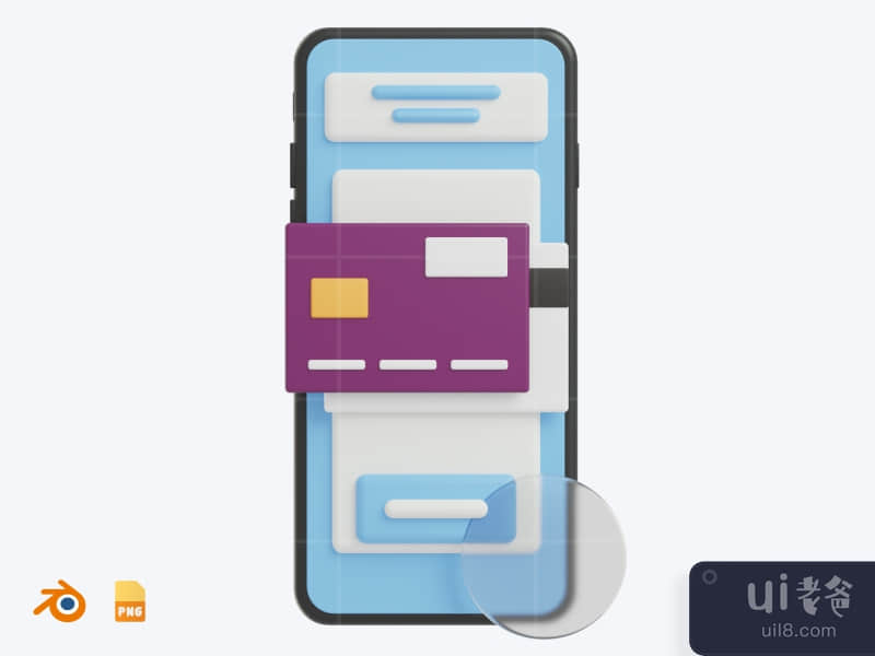 Mobile Payment - Startup and SaaS Icon (front)