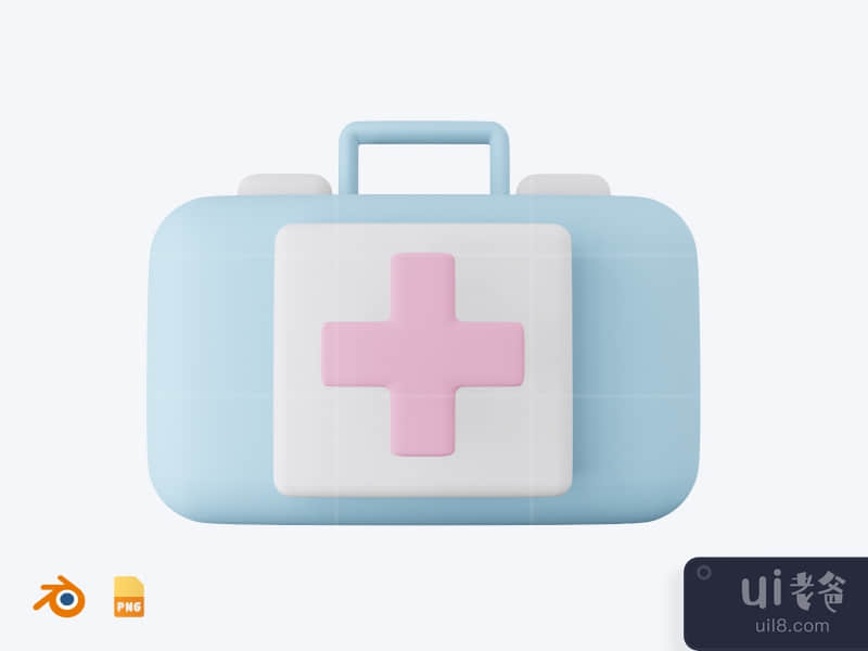 Medical Kit - 3D Medical Health icon pack (front)