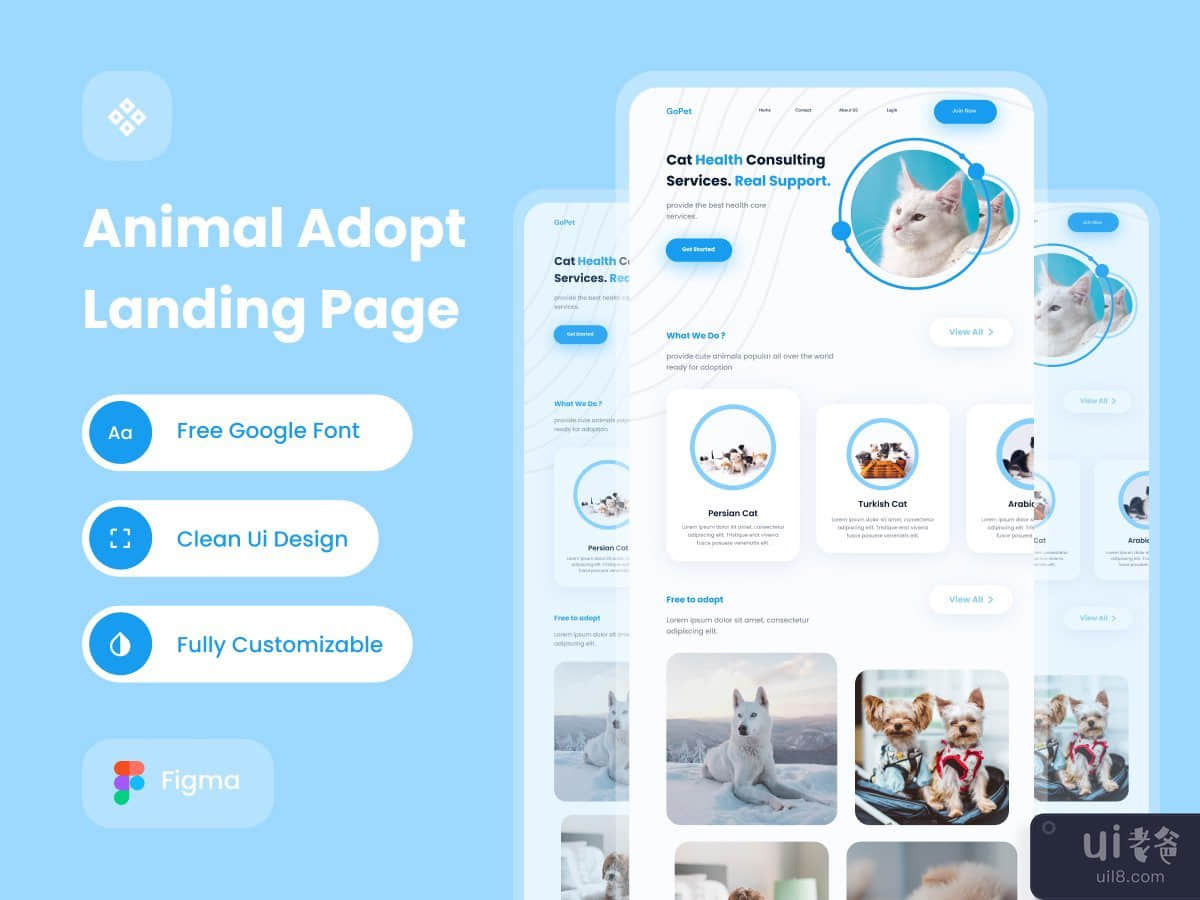 Web Ui kit Animals Adoption