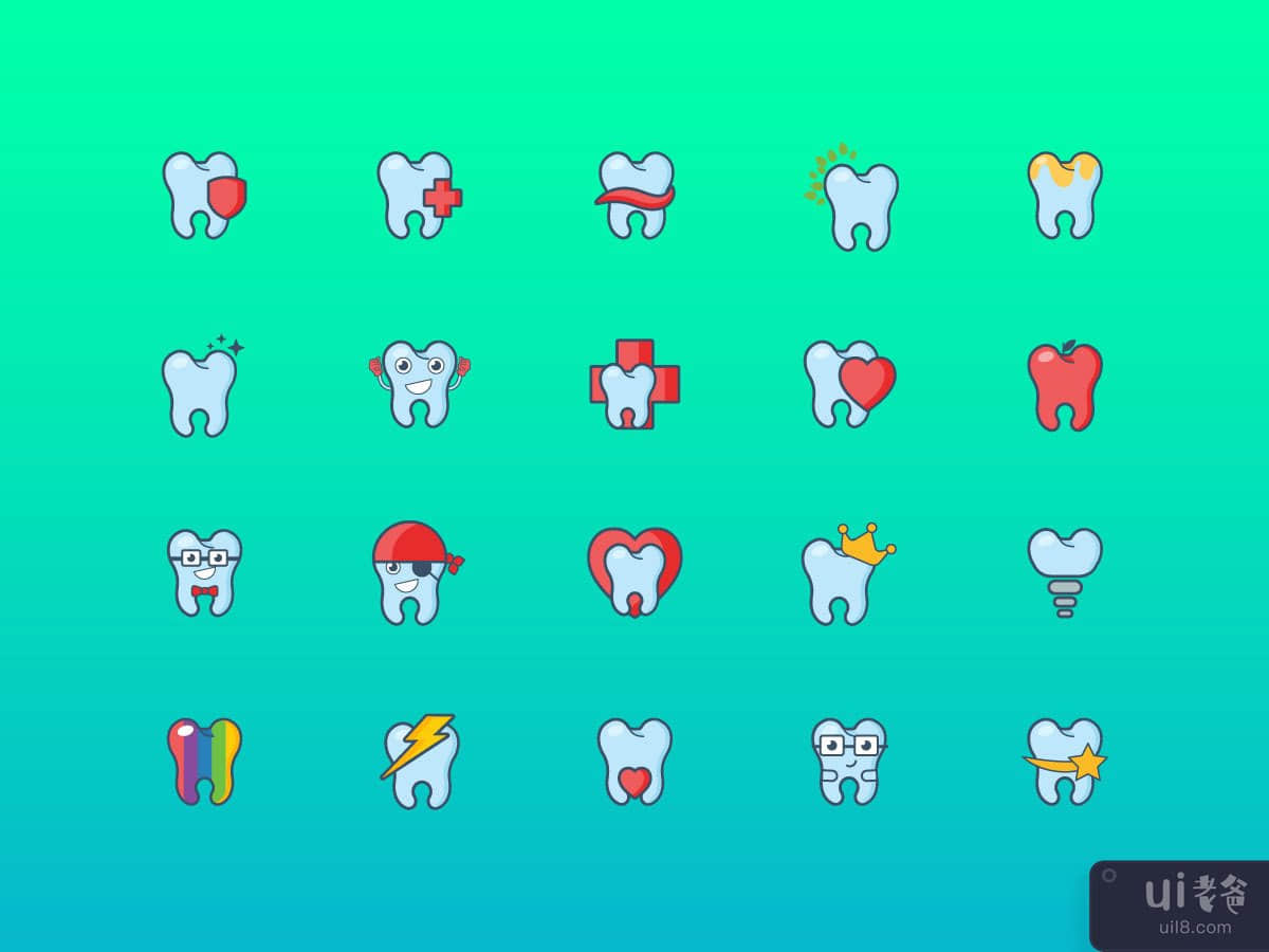 Teeth logo_icons set