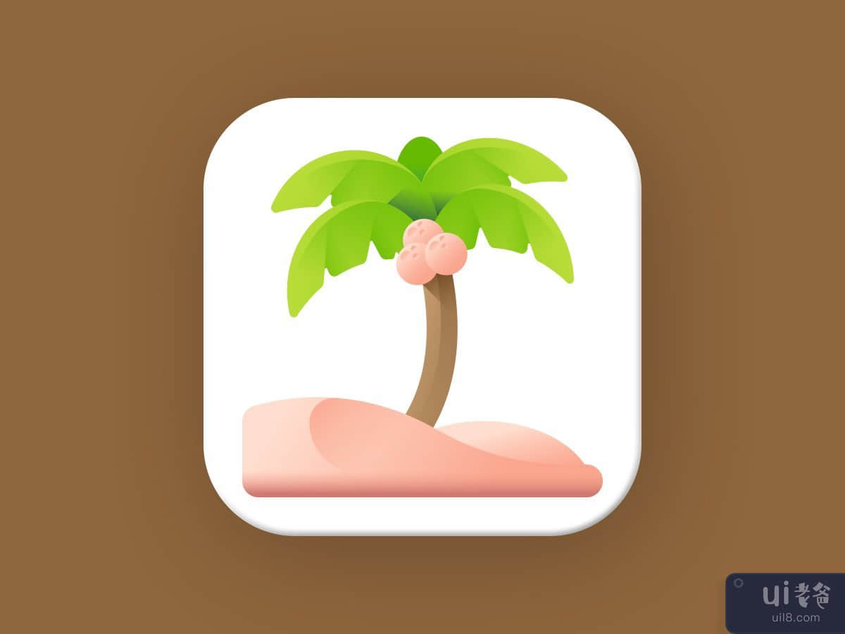 椰子树标志(Coconut Tree Logo)插图1