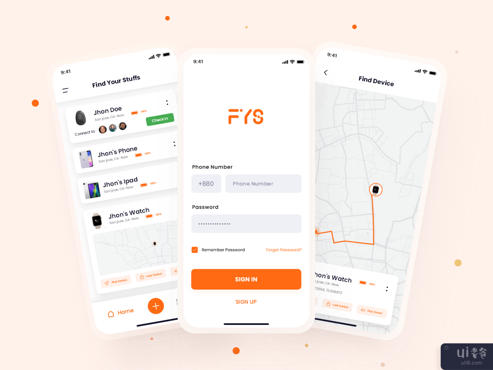 Find Device App Concept