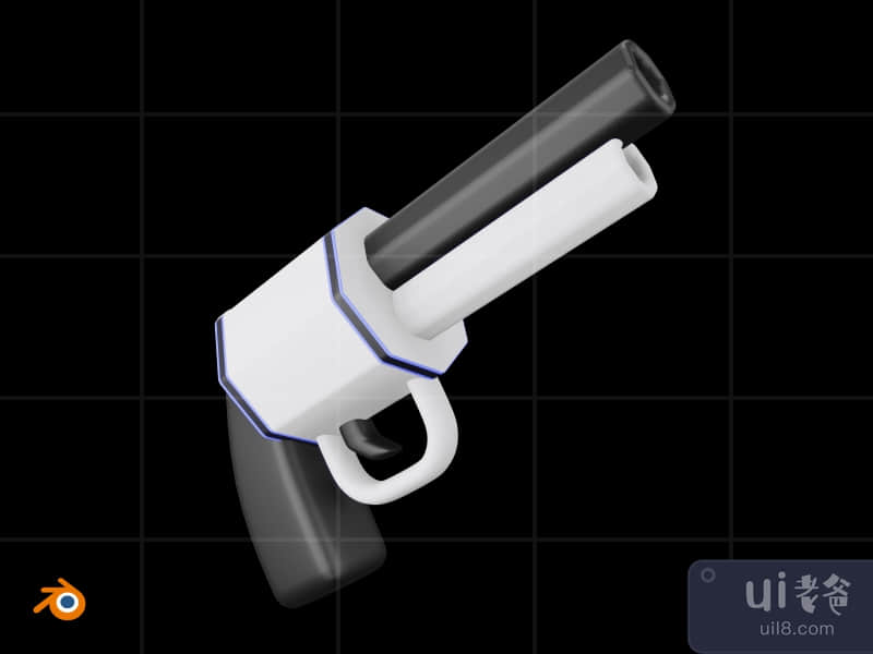 Gun Weapon - 3D Futuristic game equipment