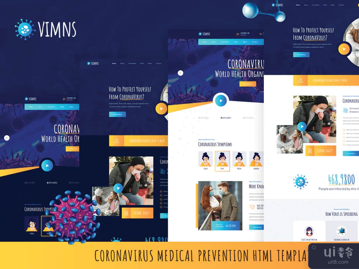Vimns - Coronavirus Medical Prevention HTML