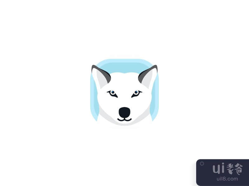 Arctic wolf app logo illustration vector