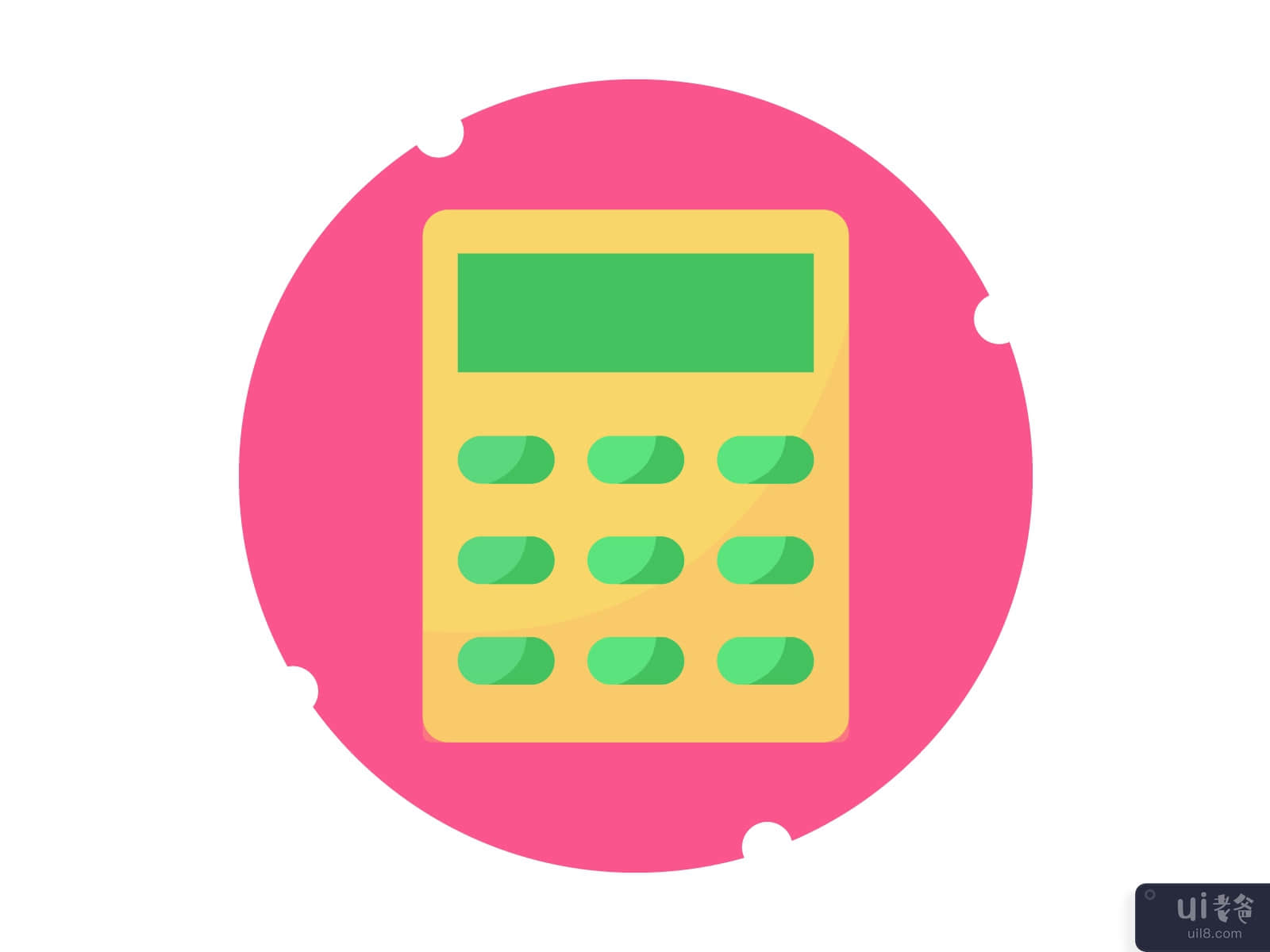 Business calculator with flat style