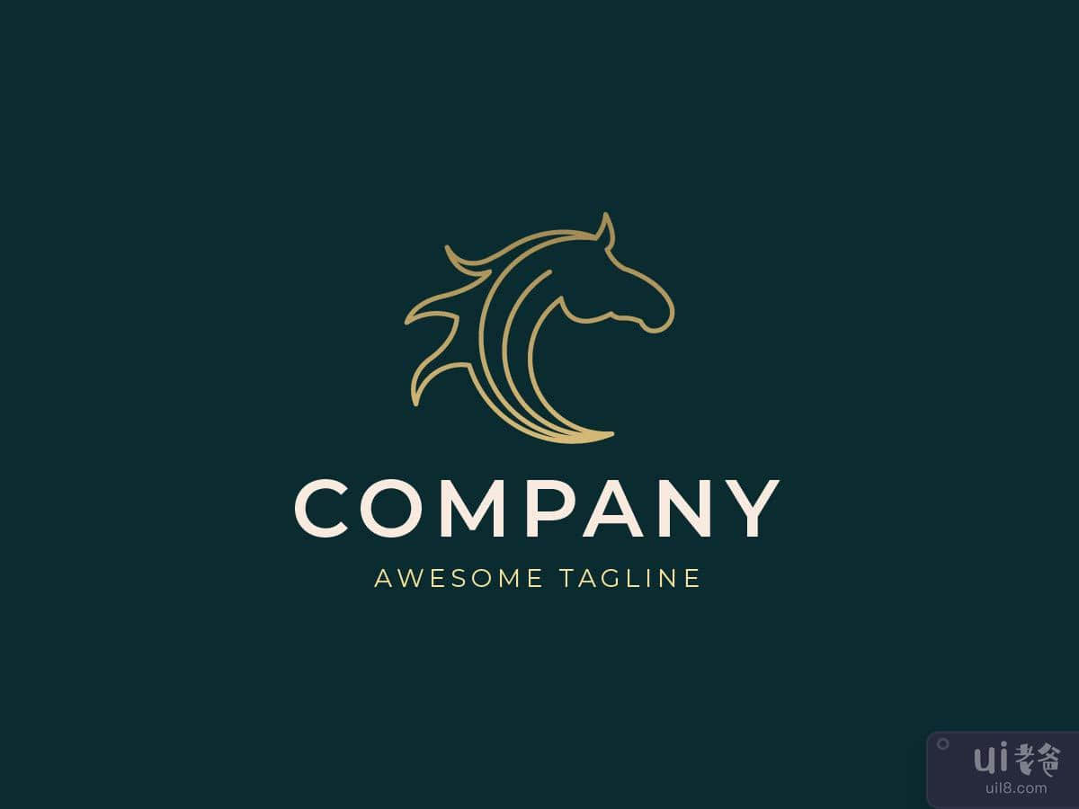 Head Horse Monoline Logo