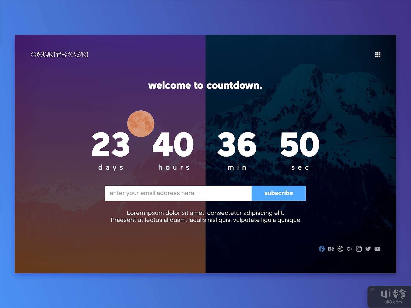 Countdown web template