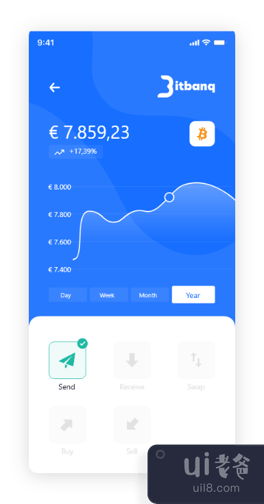 蓝色加密钱包应用程序(Blue Crypto Wallet App)插图1
