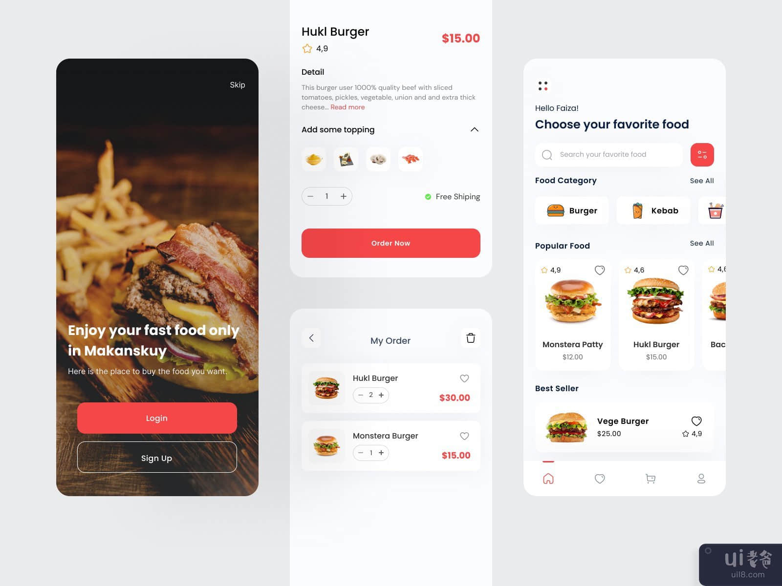 快餐移动应用程序(Fast Food Mobile App)插图