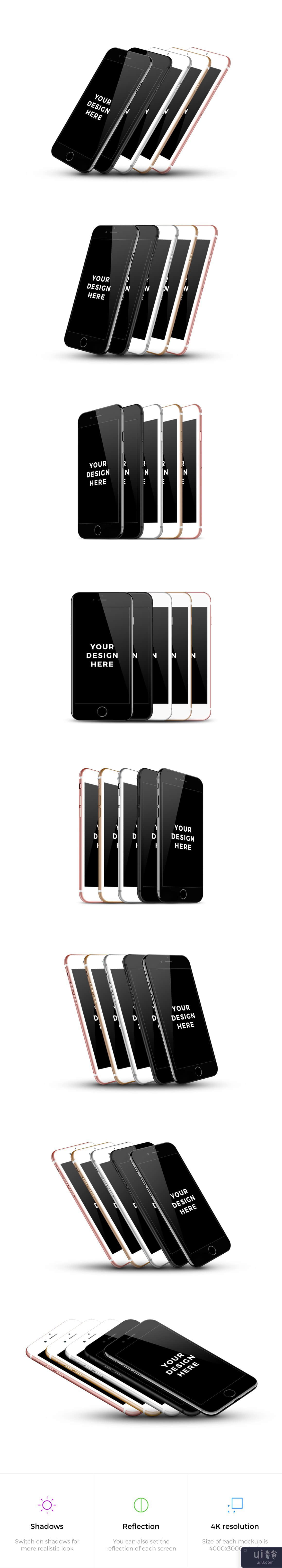 40x iPhone 7 模型(40x iPhone 7 Mockups)插图