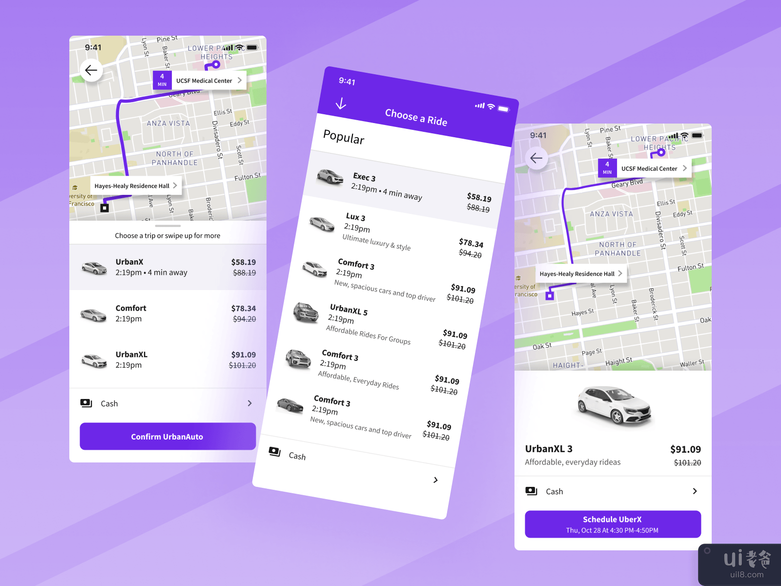 出租车预订移动应用UI设计（第1卷）(Taxi booking mobile app UI Design ( Volume 1 ))插图2