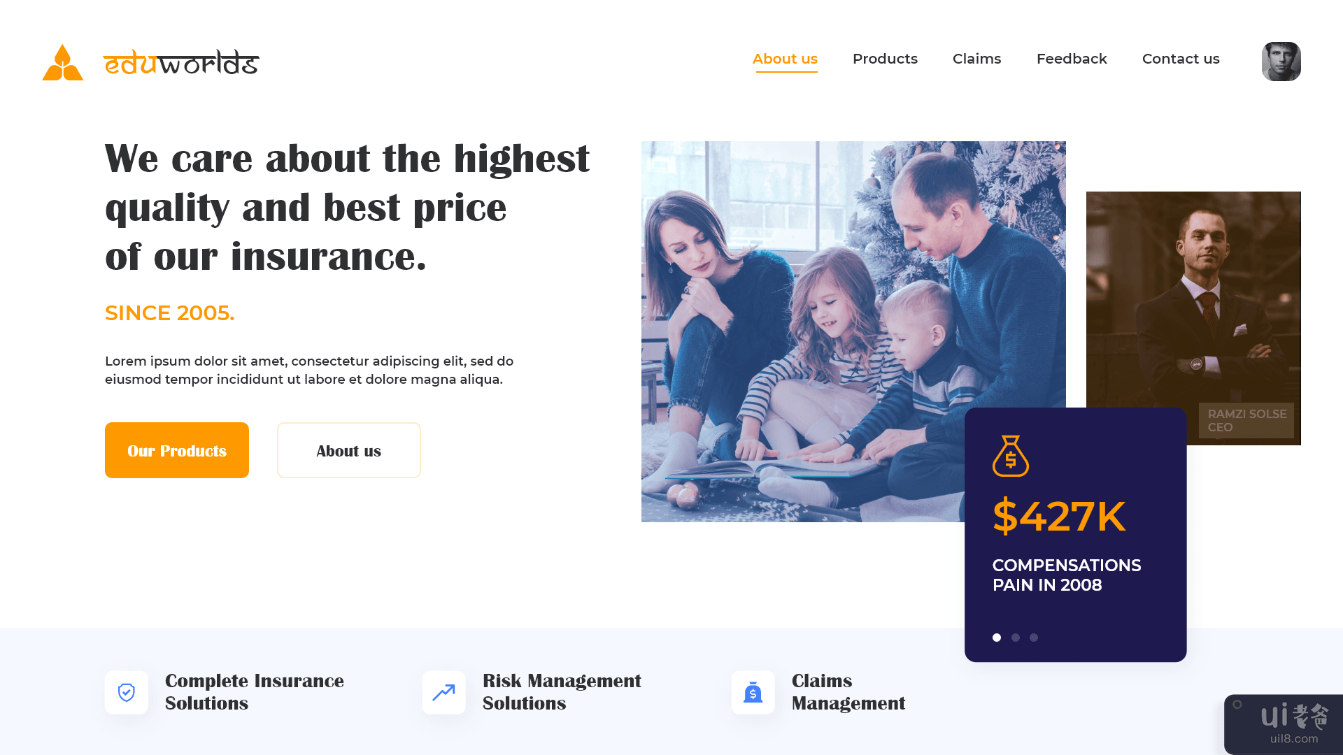 保险登陆页面(Insurance Landing Page)插图