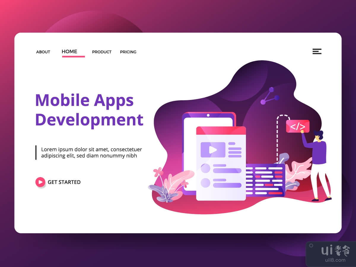 Illustration Mobile Apps Development