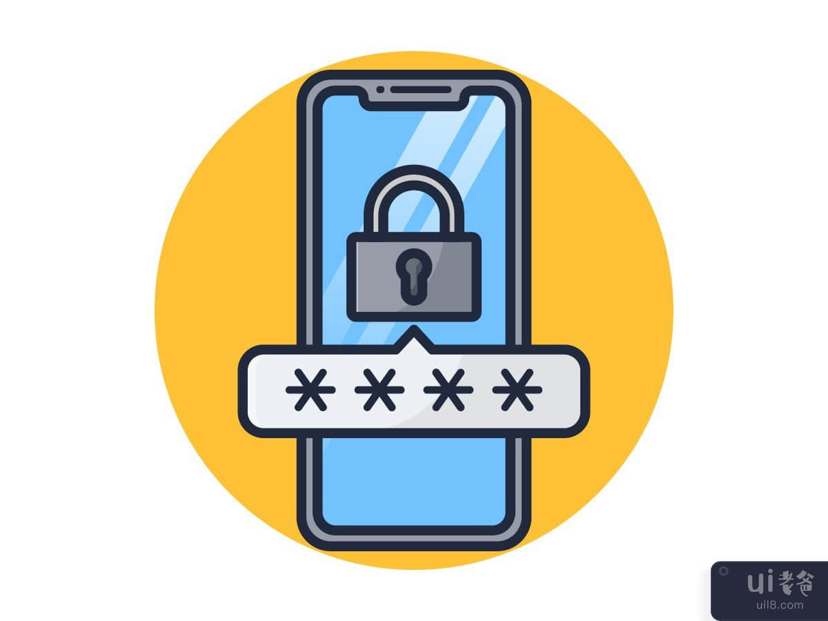 Mobile Phone Password locked Template