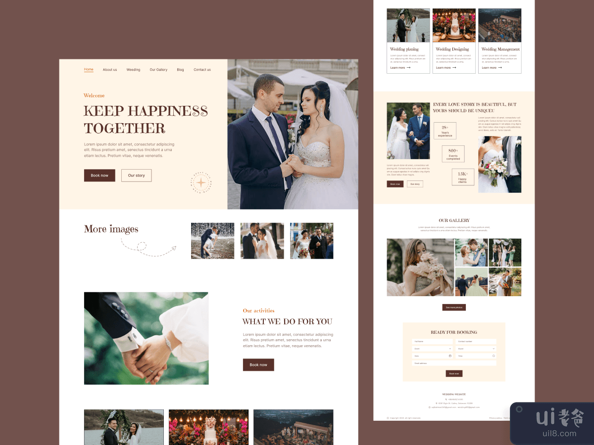 婚礼网站设计(Wedding Website Design)插图